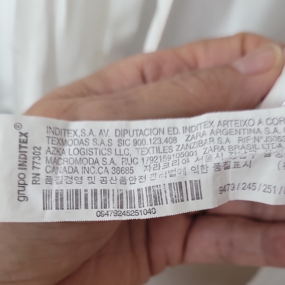 Zara White Boxy Puff Sleeve Polo Top - Picture 6 of 11